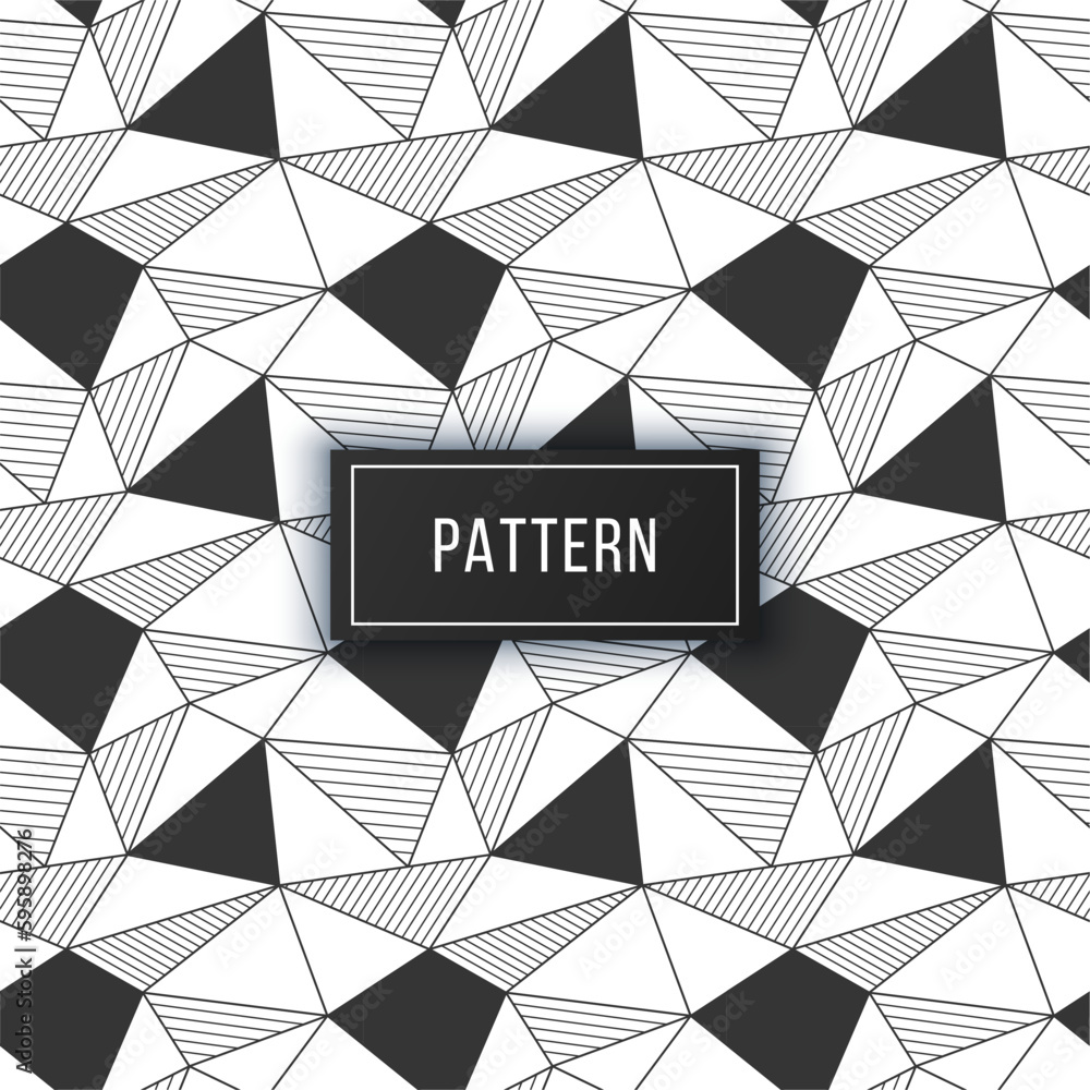 Poster modern seamless geometric pattern texture with random striped tringles