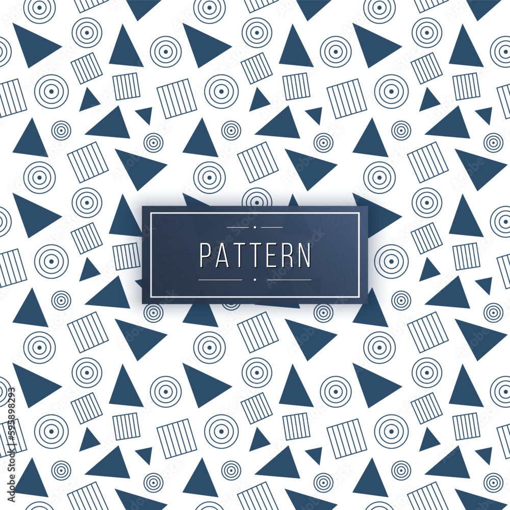 Poster abstract geometric pattern with triangles circles and line stripes