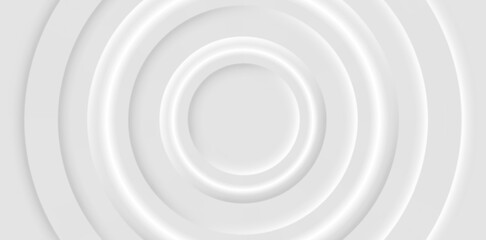 Background with white and gray color circles, layout vector design for presentation, flyer, poster, banner. Geometric illustration in force neomorphism.