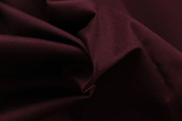 Cotton fabric of noble maroon color. Delicate draping and a smooth texture with a subtle matte...