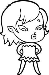 cute cartoon vampire girl