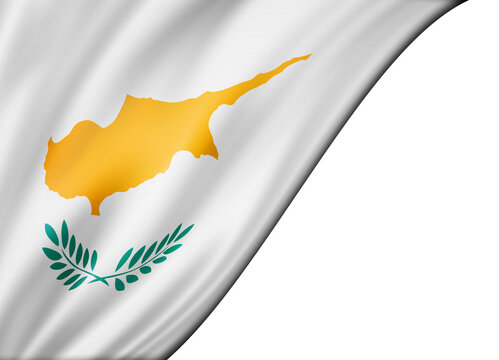Cyprus flag isolated on white banner