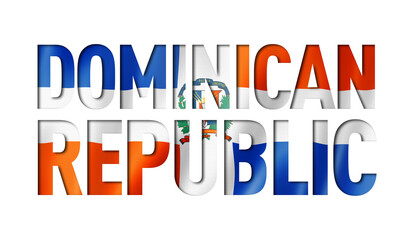 Dominican Republic flag text font