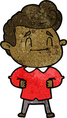 happy cartoon man