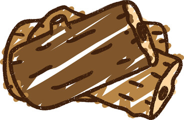 Logs Chalk Drawing