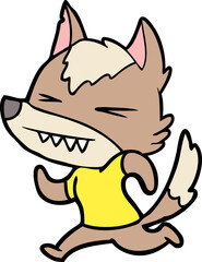 angry wolf cartoon