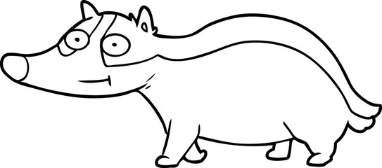 cartoon friendly badger