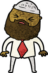 cartoon man with beard