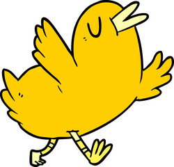 cartoon happy bird