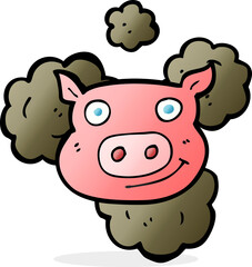 dirty pig cartoon