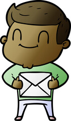 cartoon friendly man