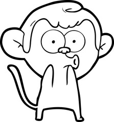cartoon surprised monkey