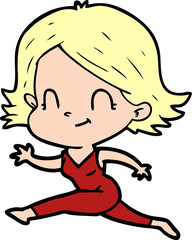 cartoon friendly girl