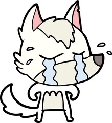 cartoon crying wolf
