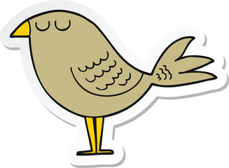 sticker of a cartoon bird