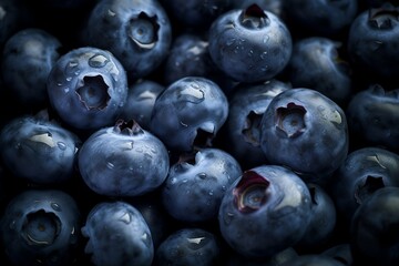 close up of fresh blueberries