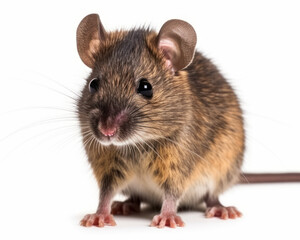 photo of cotton rat (genus Sigmodon) isolated on white background. Generative AI