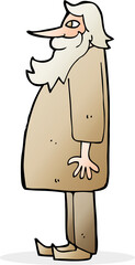 cartoon bearded old man