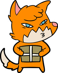 clever cartoon fox