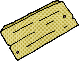 cartoon doodle plank of wood