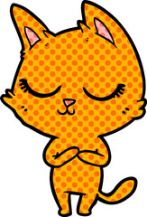 calm cartoon cat