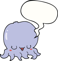 cartoon jellyfish with speech bubble