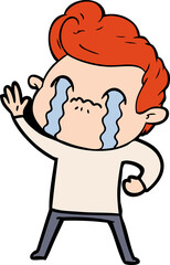cartoon man crying
