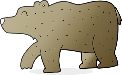 freehand drawn cartoon bear