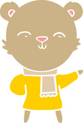 flat color style cartoon bear