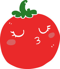 flat color style cartoon tomato