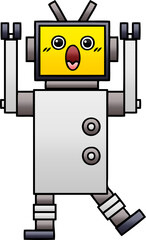 gradient shaded cartoon of a robot
