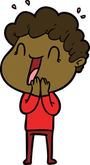 cartoon happy man