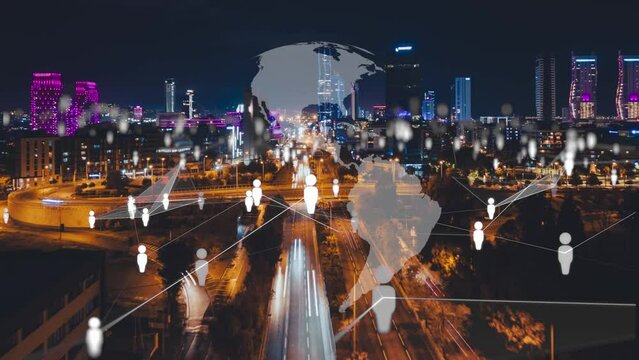 People network concept. Group of person. Teamwork. Human resources. High quality 4k footage