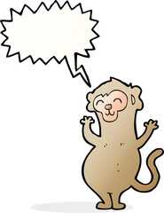 cartoon monkey with speech bubble