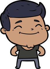 happy cartoon fashion man