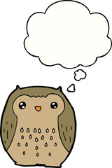 cute cartoon owl with thought bubble