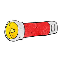 freehand textured cartoon torch