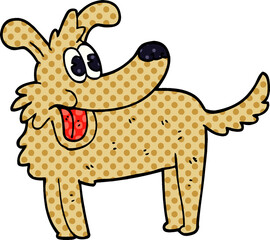 cartoon doodle happy dog