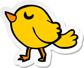 sticker of a cartoon bird