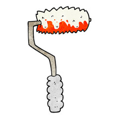freehand textured cartoon paint roller