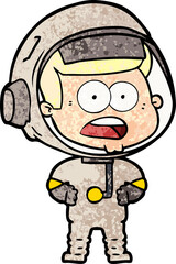 cartoon surprised astronaut