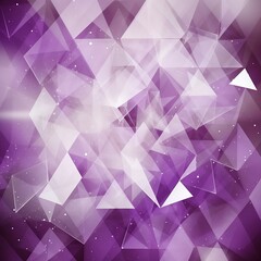 Violet and White Geometric Abstract: Diamond and Triangle Patterns
