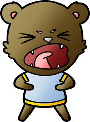 angry cartoon bear