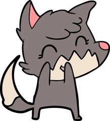 happy cartoon fox