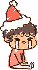 Christmas Man Chalk Drawing