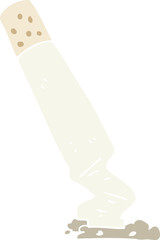 flat color illustration of cigarette