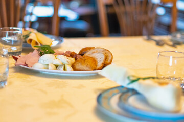 Traditional Polish food set on the table