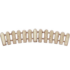 Watercolor hand drawn wooden fence