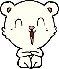 happy cartoon polar bear