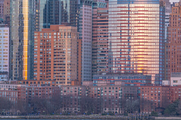 Manhattan skyscrapers close up detail copy space theme backgrounds